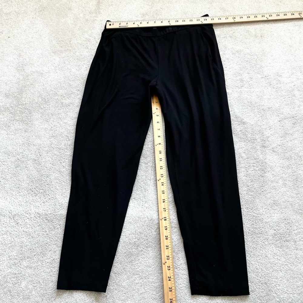 EILEEN FISHER PULL ON BLACK PANTS W/ POCKETS SIZE MEDIUM STAPLE CAPSULE WARDROBE - Picture 6 of 8